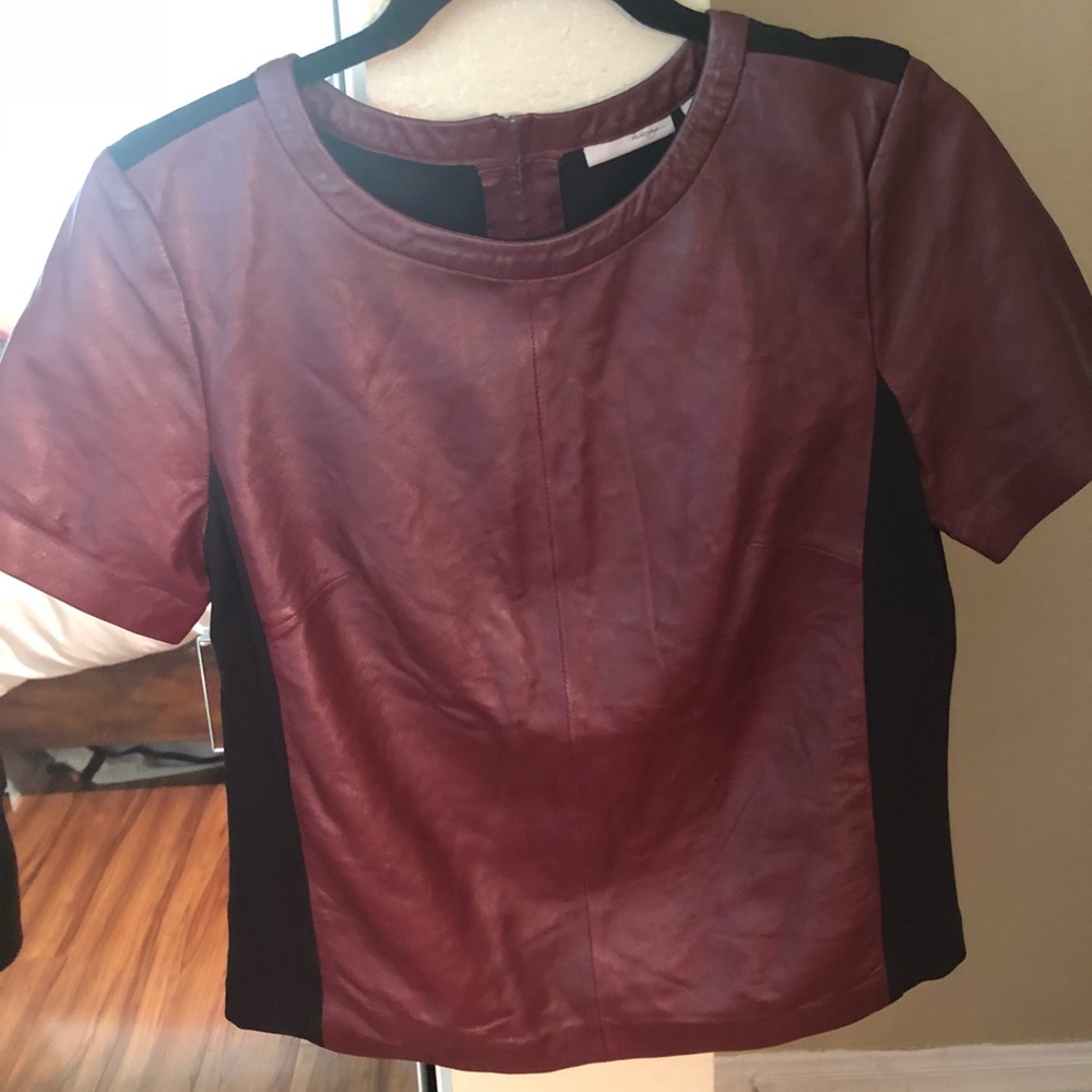 Bordeaux Real Leather Front Top